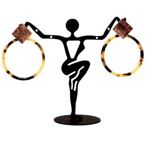 New Classic Resin Tortoise Shell  Hoop With Metal Post Earring